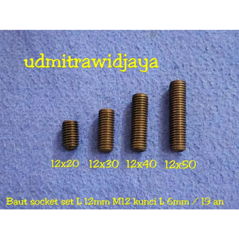 baut socket set L screw 12mm M12 m12x20, 30, 40, 50, kunci L 6mm setara baut kunci 19an baut tanpa kepala baut baud borg baut pengunci baut senapan L socket set pengunci ass spei flandes