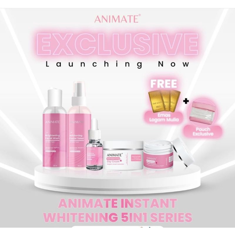 [ SUPER SALE ] ANIMATE INSTANT WHITENING PAKET 5IN1