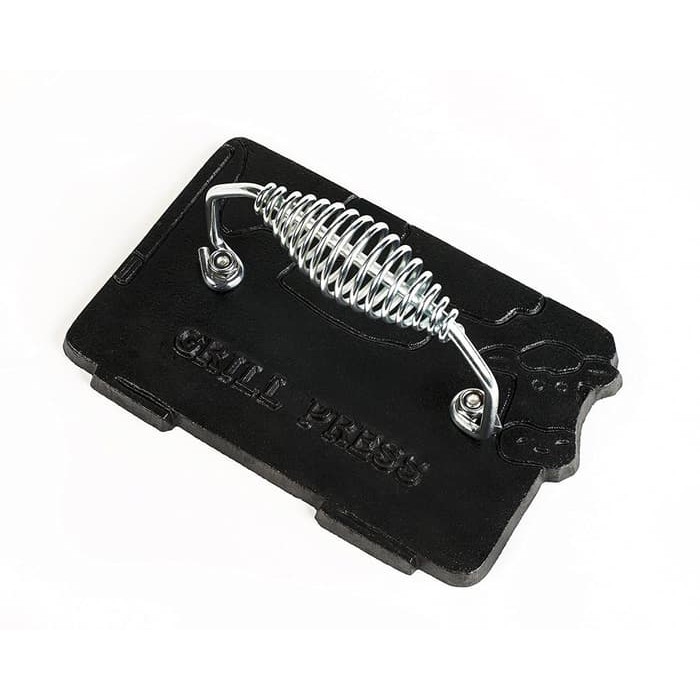 Rectangular Cast Iron Cow Panini Steak Burger Meat Chicken Grill Press