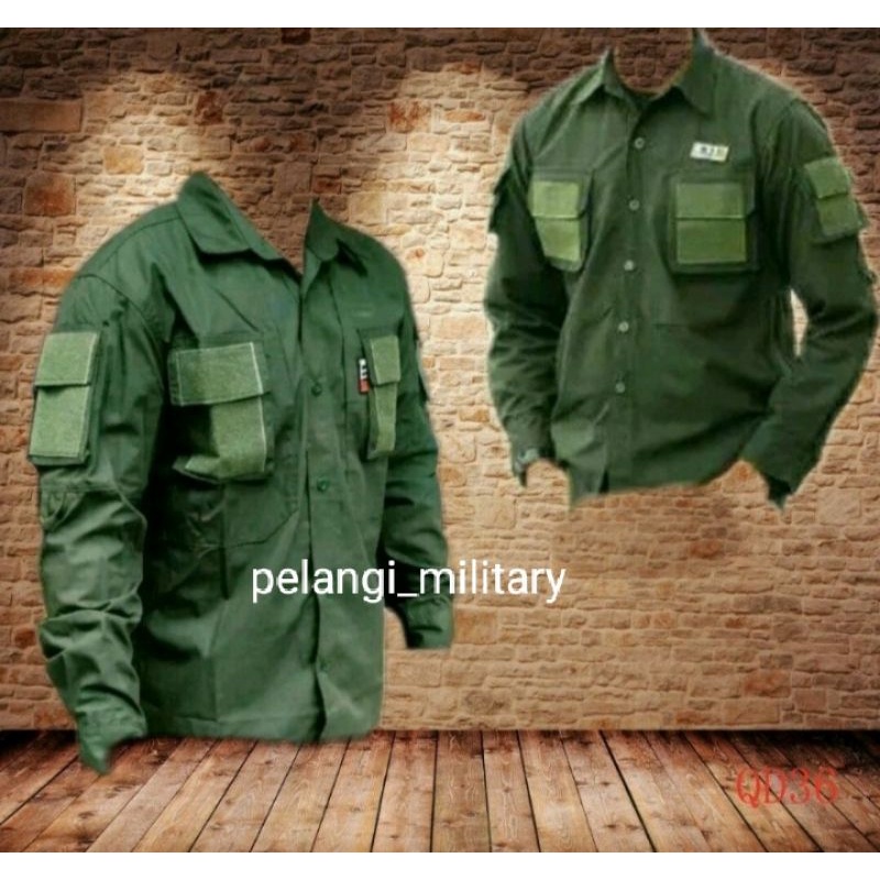 KAMEJA PDL TACTICAL LENGAN PANJANG WARNA HITAM