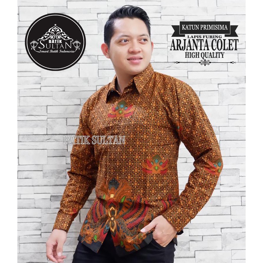 Arjanta Colet Kemeja Batik Pria Panjang Full Furing by Batik Sultan