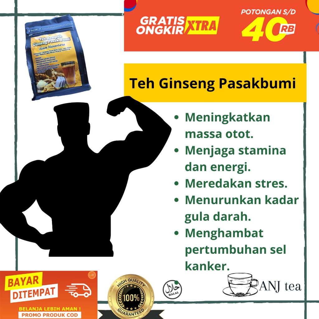 

ANJ Teh Celup Ginseng Pasak bumi Untuk Pria isi 20pcs Langsung grengg