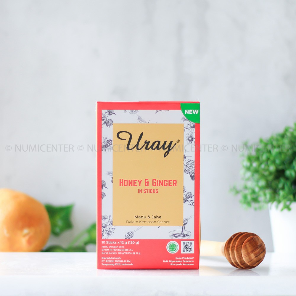 

120g URAY Ginger Honey Stick Madu Jahe Sachet x10 - REJEKI TUJUH ALAM