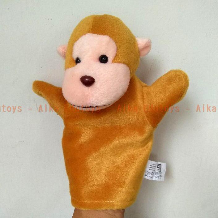 Boneka Tangan Monyet Coklat / Media Mendongeng