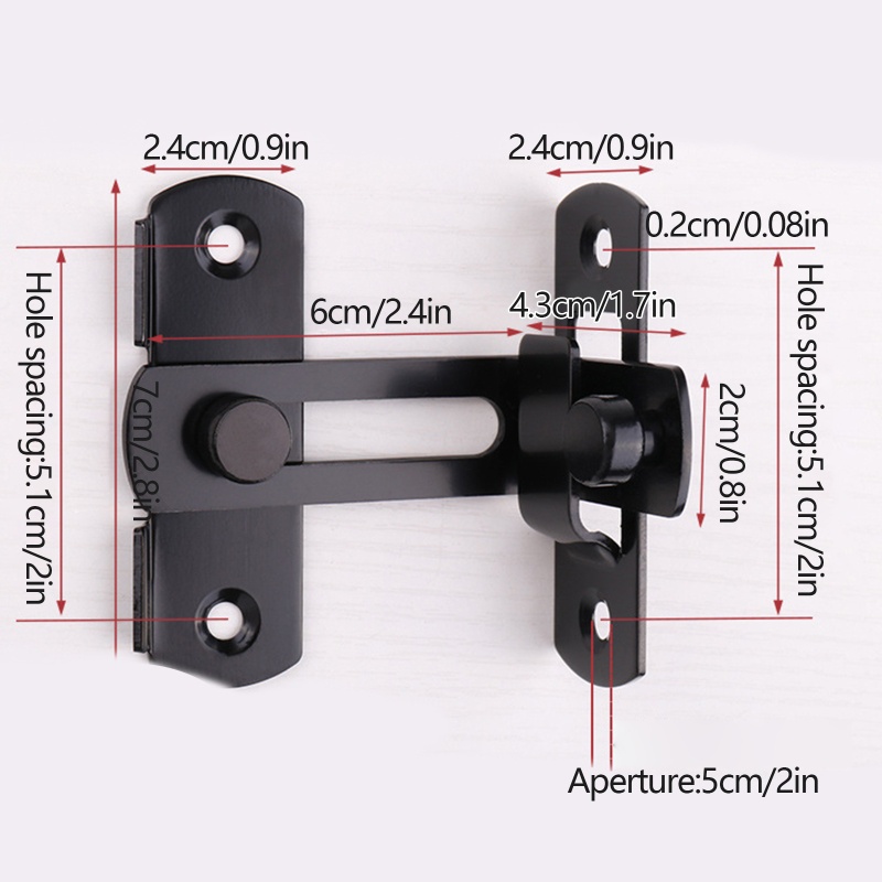 Gro 2Pcs Indoor Privacy Lock Gate Barn Door for Latch Stainless Steel Flip Lock