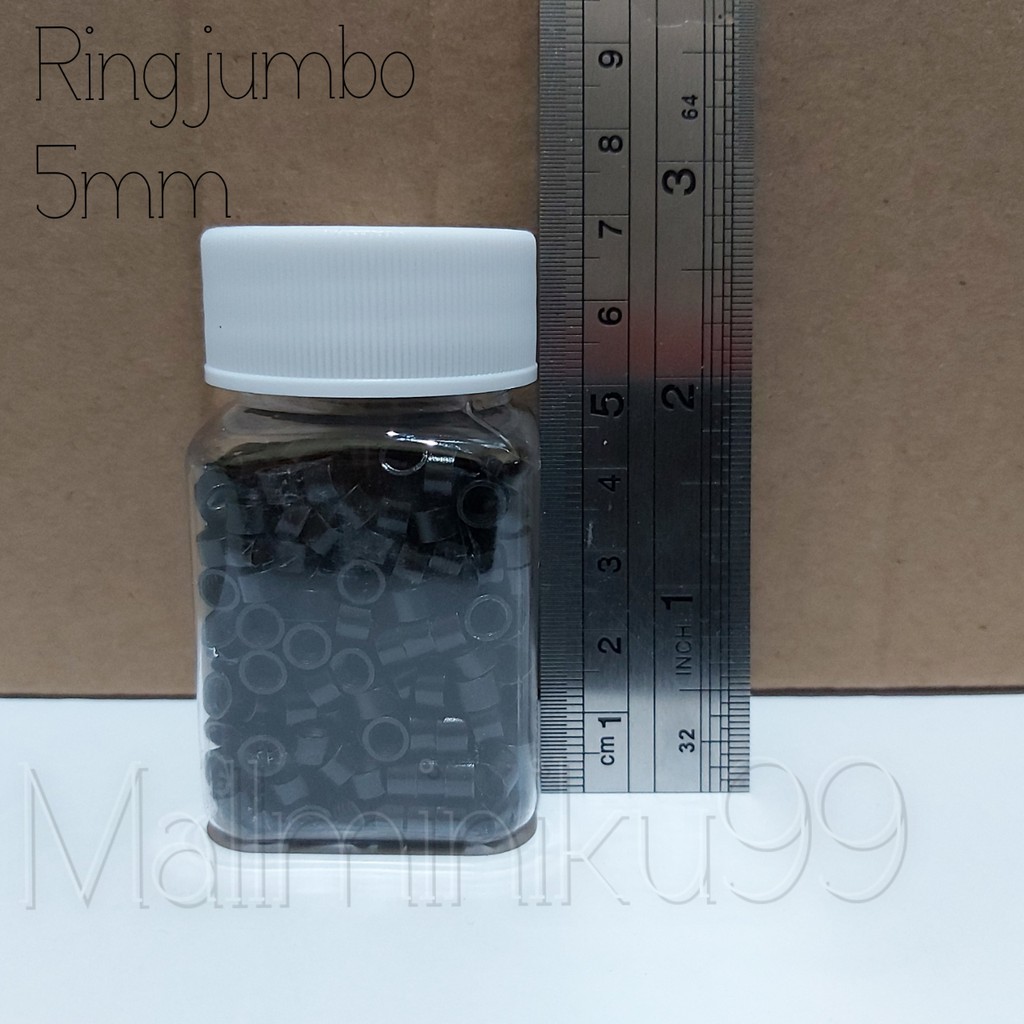 Ring Sambung Rambut Drat  Jumbo / Ring Hair extension lingkaran 5mm Jumbo botol Besar