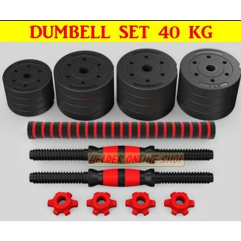 Alat Fitness Dumbell set PVC 40 kg