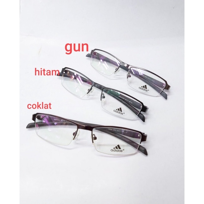 FRAME KACAMATA Model Gantung sport CEWEK COWOK PRIA WANITA  KOTAK SEGI BAHAN BESI Plastik TITANIUM K