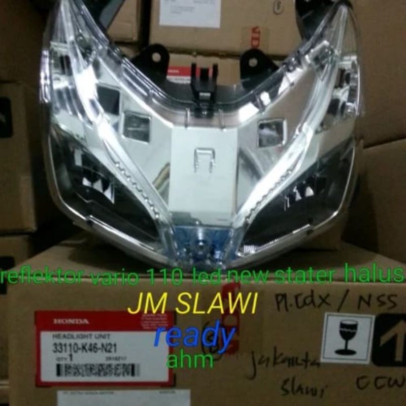 Lampu depan atau reflektor vario 110 led new stater halus ori  AHM