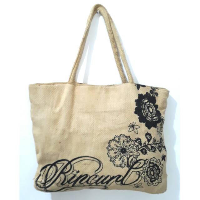 100% Ori Store Ripcurl Branded Bag Tas Anyaman Cewek Wanita Shoulder Bahu Piknik Casual Santai Besar