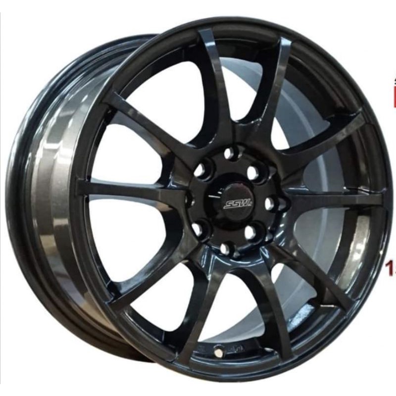Pakai BAN BARU 195 50 15 velg mobil ssw ORIGINAL made in thailand S154Lp ring 15x6,5 pcd 4x100/114.3