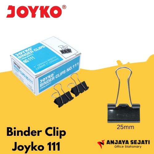 

Binder Clip Joyko 111 | Penjepit Kertas | Isi 12pcs