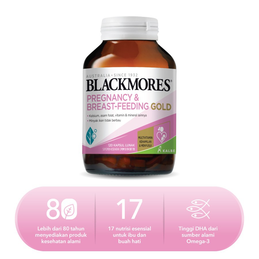 [HALAL] Blackmores Pregnancy and Breastfeeding Gold 120 Kapsul BPOM Kalbe