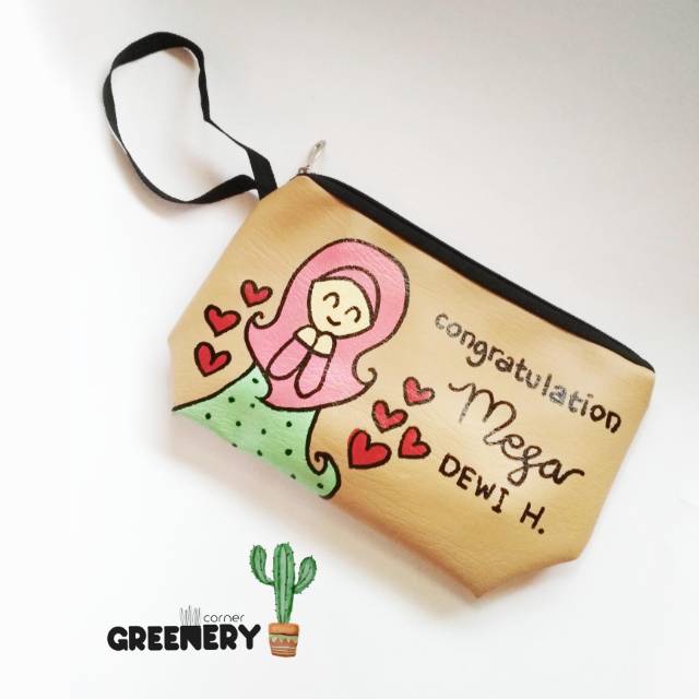 

Pouch Lukis 1 Sisi Greenery Corner