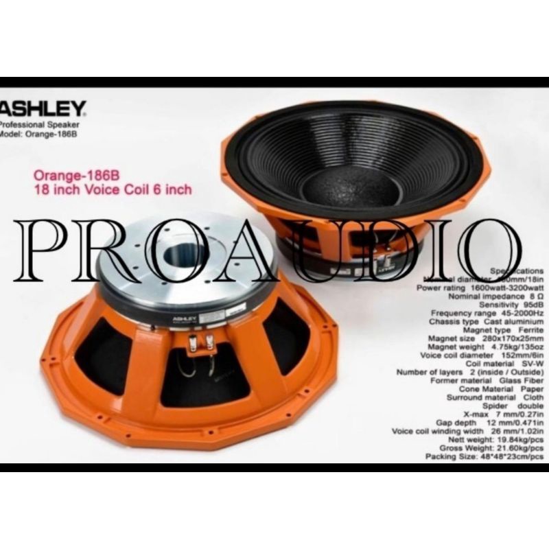 Speaker Component Ashley Orange 186B 186 B original