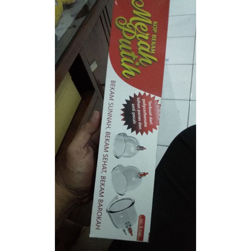 kop bekam merah putih isi 9cup ORIGINAL produk Indonesia