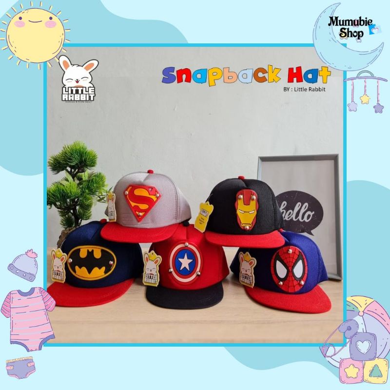 TOPI ANAK SUPERHERO LITTLE RABBIT SNAPBACK HAT