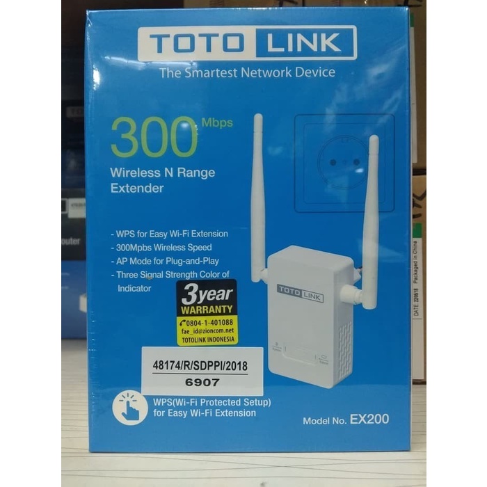 TOTOLINK EX200 Wireless N Range Extender 300Mbps