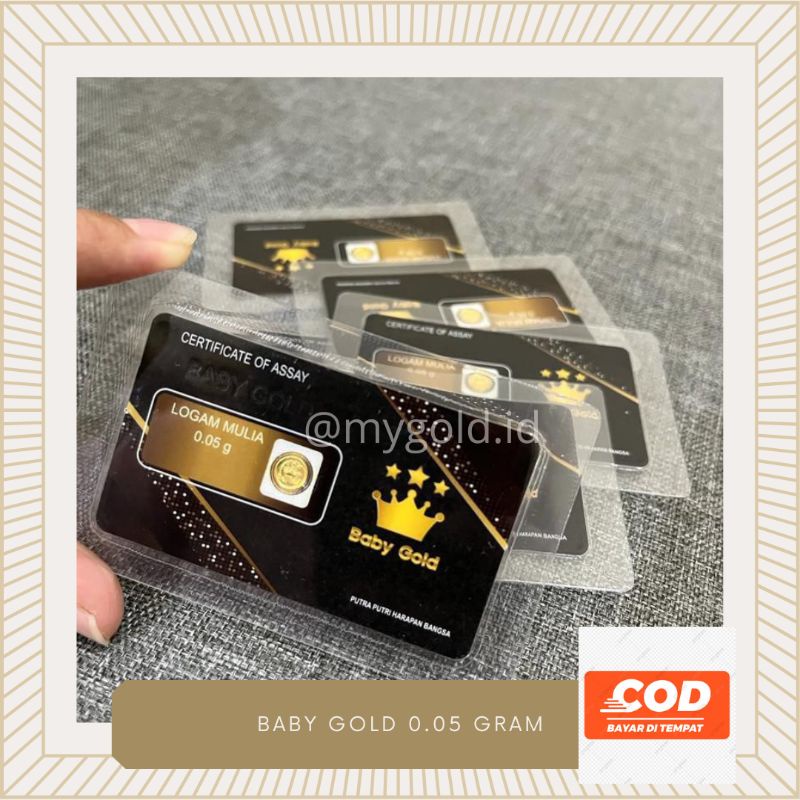 baby gold 0.05 gram emas murni 24 karat emas asli 999