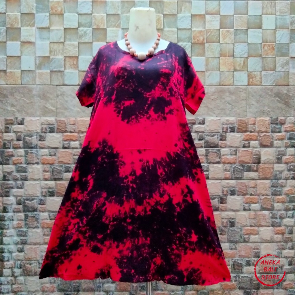 Daster payung tie dye Bali murah Uk-XL, Baju tidur, daster vega mega, pakaian Wanita, tye die casual, tie die, tye dye-Foto 08