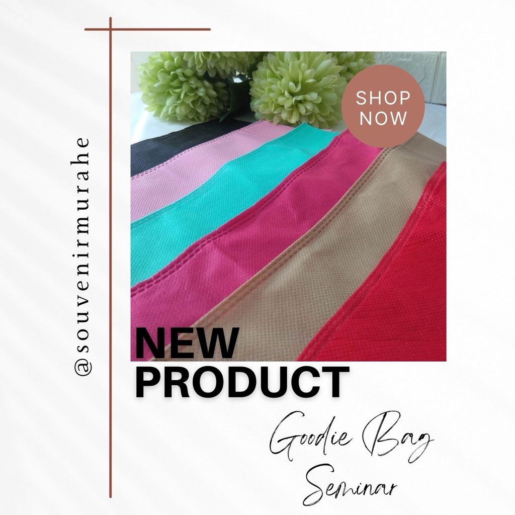 

26x31 Goodie Bag Standing Pouch Tas Spunbond Lipat Bawah Tas Souvenir Tas Kado Goody Bag TPVC