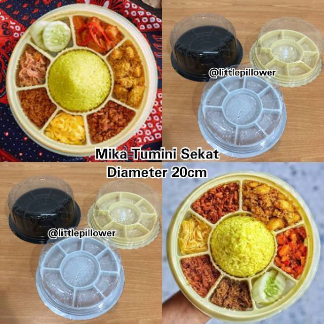 (ISI 10PCS - CT20SEKAT) Mika Tumpeng Sekat Dapur Solo/Mika Tumpeng Mini Sekat 8/Mika Tumini Kekinian