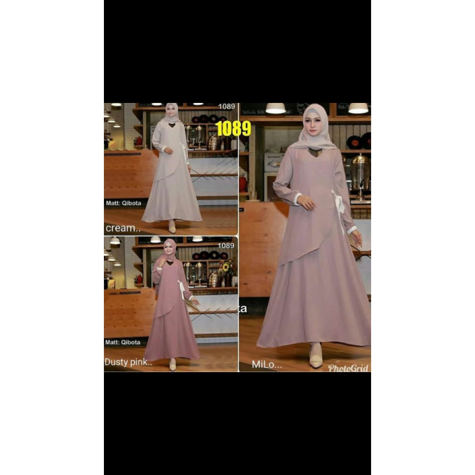 Dijual Grosir baju gamis muslim wanita burma dress ik Berkualitas