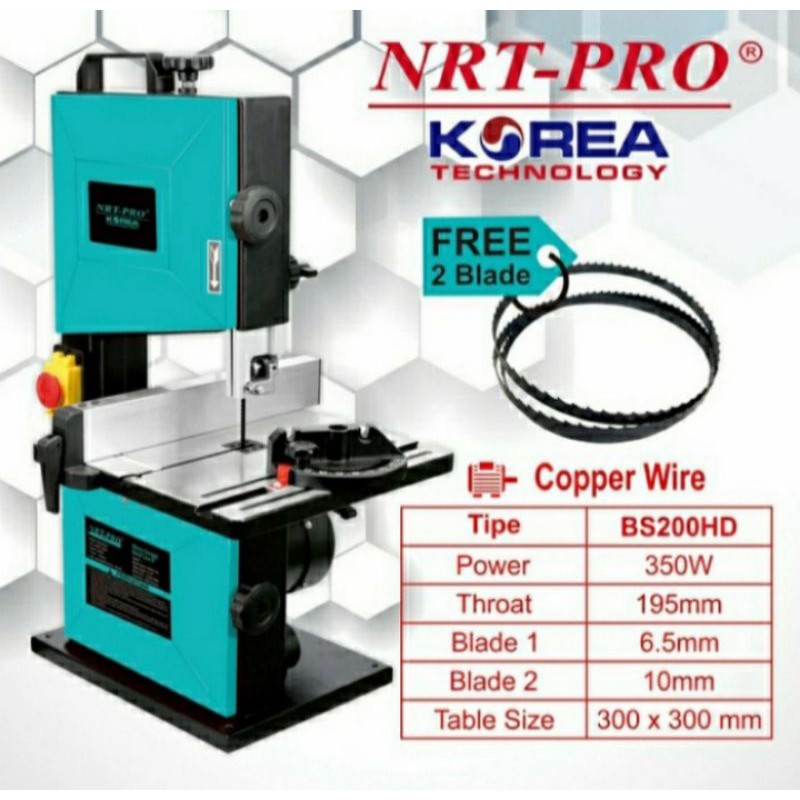 Band Saw 8" NRT-PRO BS200HD - Band saw Nrt -pro