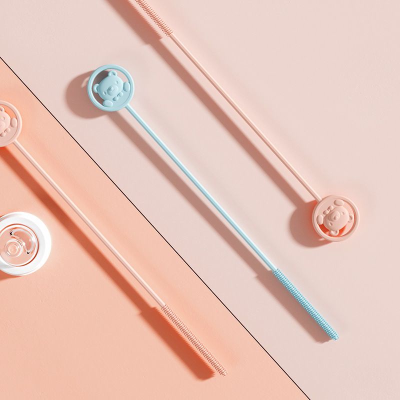 Sikat sedotan silicone straw brush
