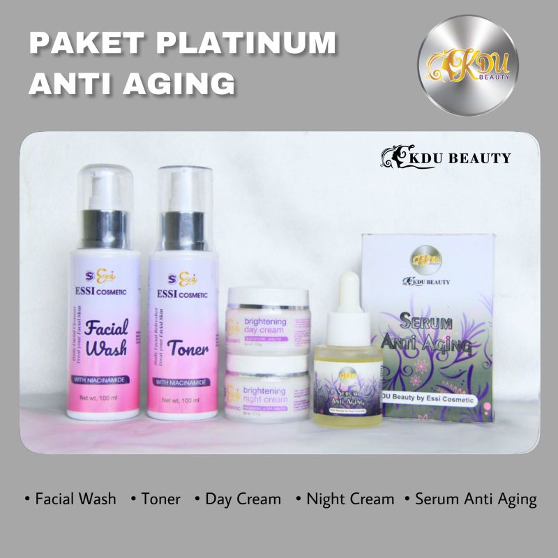KDU beauty By ESSI COSMETICS PLATINUM anti aging✅BPOM penghilang flek hitam di wajah membandel