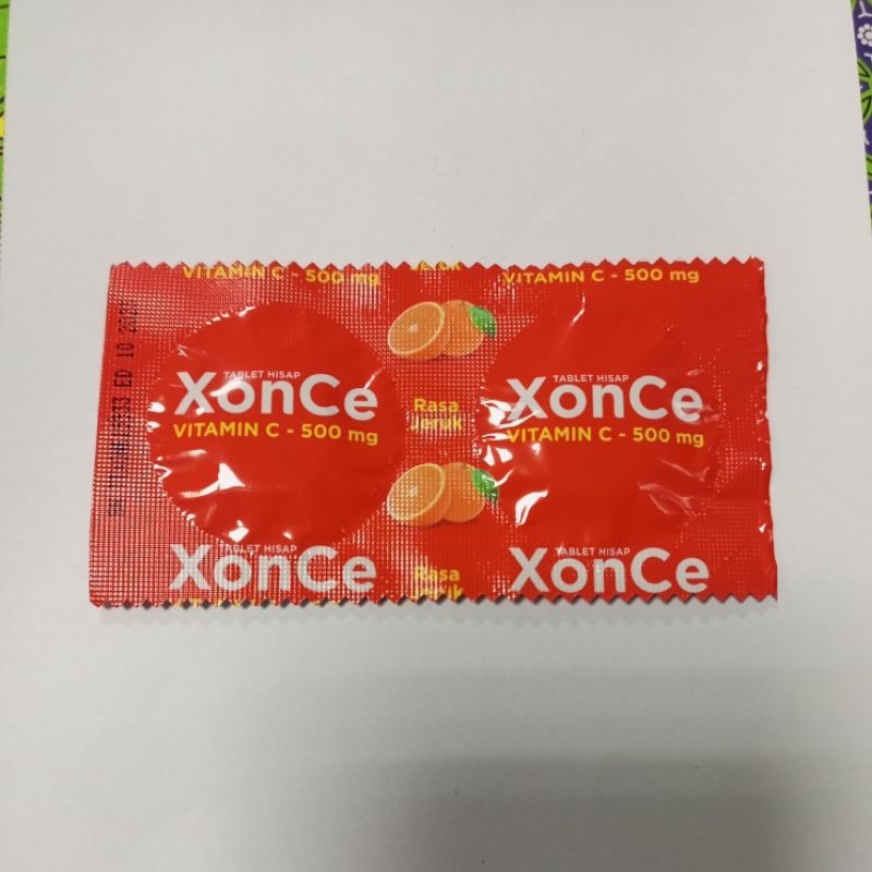 Paket Xonce Tablet hisap vitamin C-500mg x 5pcs