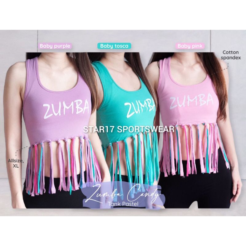 ZUMBA CANDY TANK PASTEL - BAJU SENAM - BAJU ZUMBA - BAJU YOGA - CROP SENAM - CROP YOGA - TANKTOP SEN