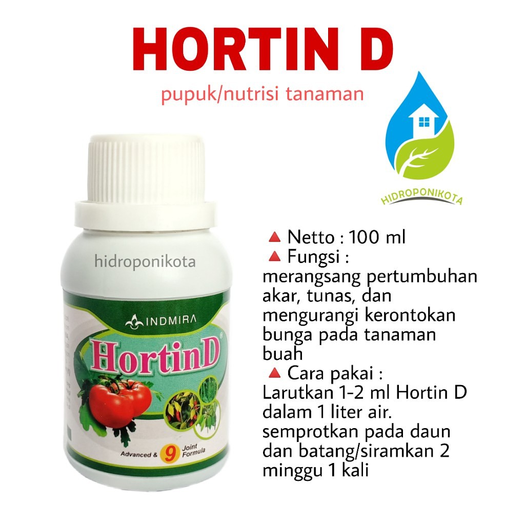 PUPUK ORGANIK HORTIN D 100 ML - pupuk buah - pupuk bunga - pupuk sayur