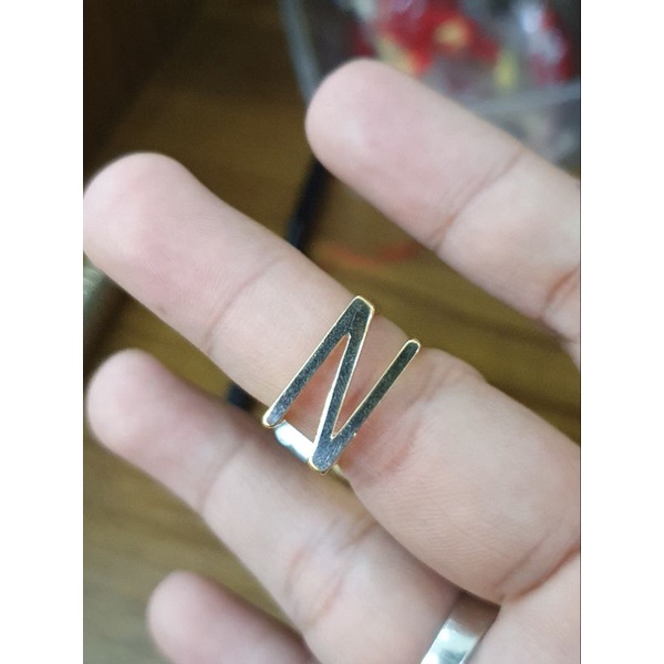 cincin inisial N emas 700