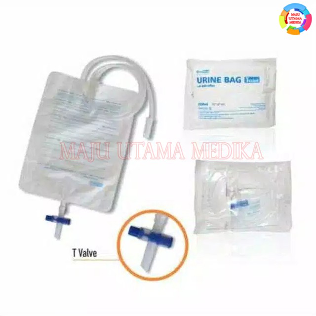 Urine Bag Steril T Valve Onemed Satuan , Kantong Urine Onemed