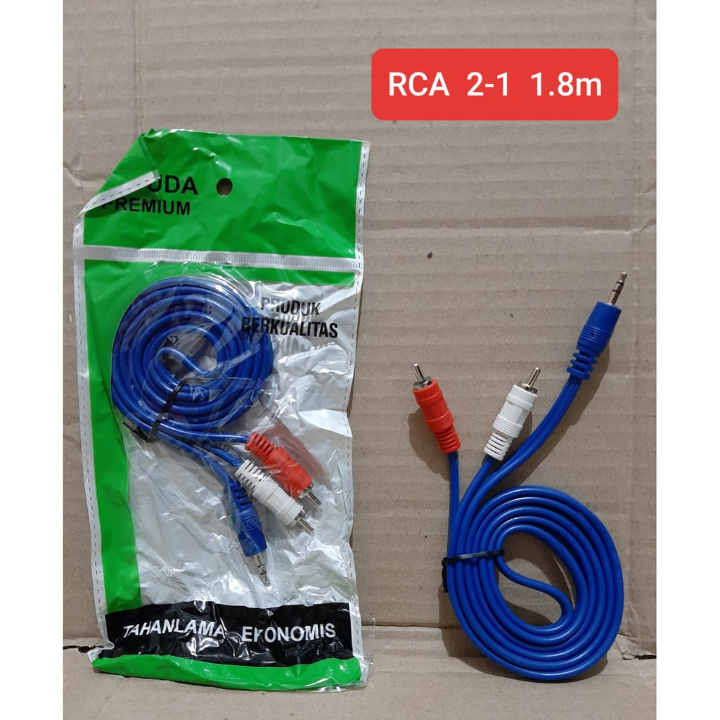 Kabel RCA 2-1 sambungan HP ke speaker aktif Aktiv Murah/Hp ke Speaker