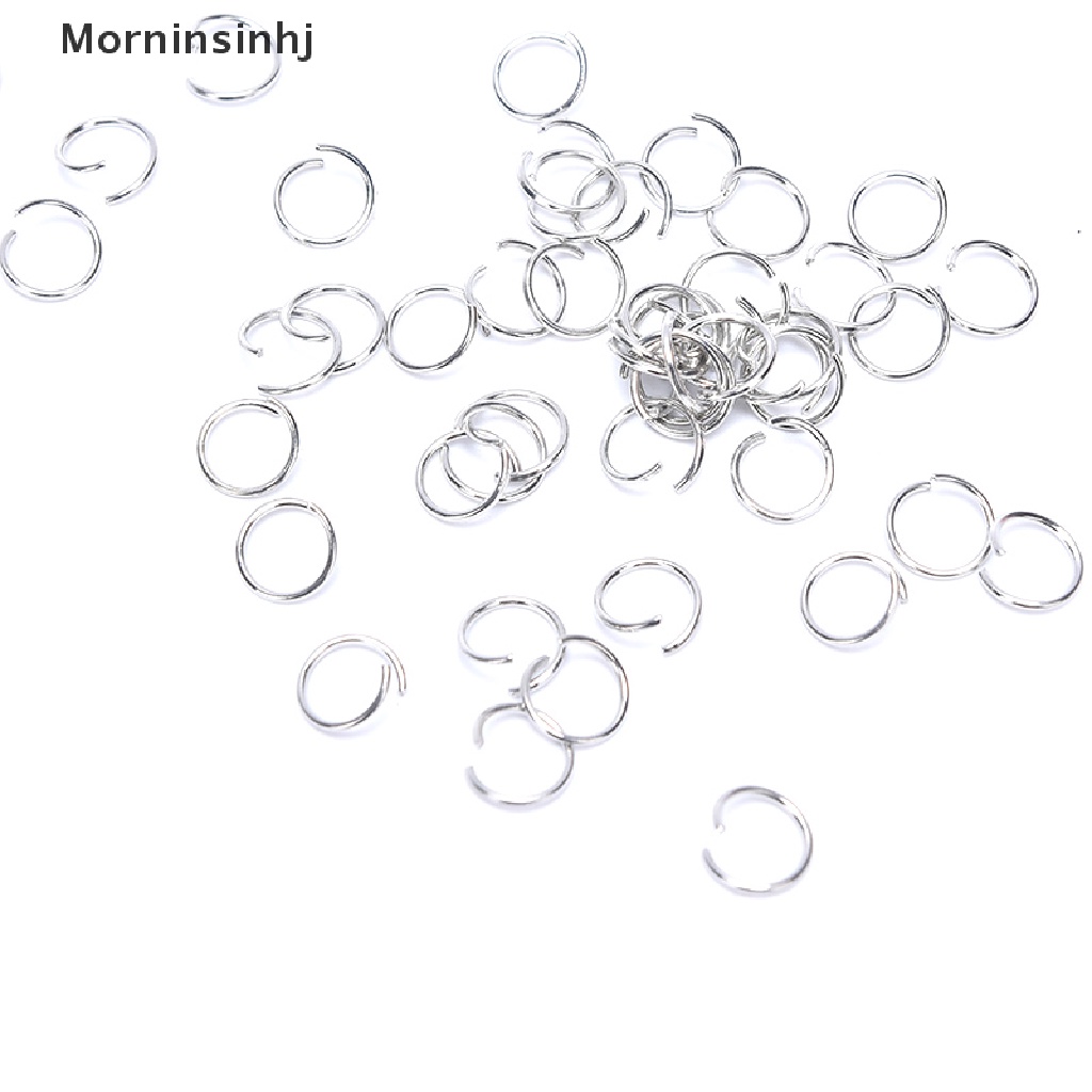 Mornin 150pcs Gantungan Kunci Dengan Rantai Split Jump Rings with Screw Eye Pins DIY Keychain id