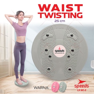 SPEEDS Waist Twisting Magnetic Trimmer Alat Olahraga Putar Jogging Body Plate Waist Twisting  LX 041-2