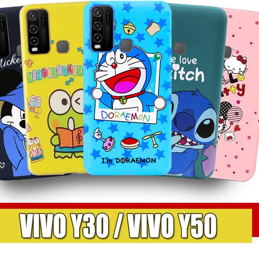 [KODE 6TWDL] Case VIVO Y20 Y20s Y20i Y30i Y30 Y50 Softcase Tpu Karakter Doraemon Stitch Mickey Kitty Keropi