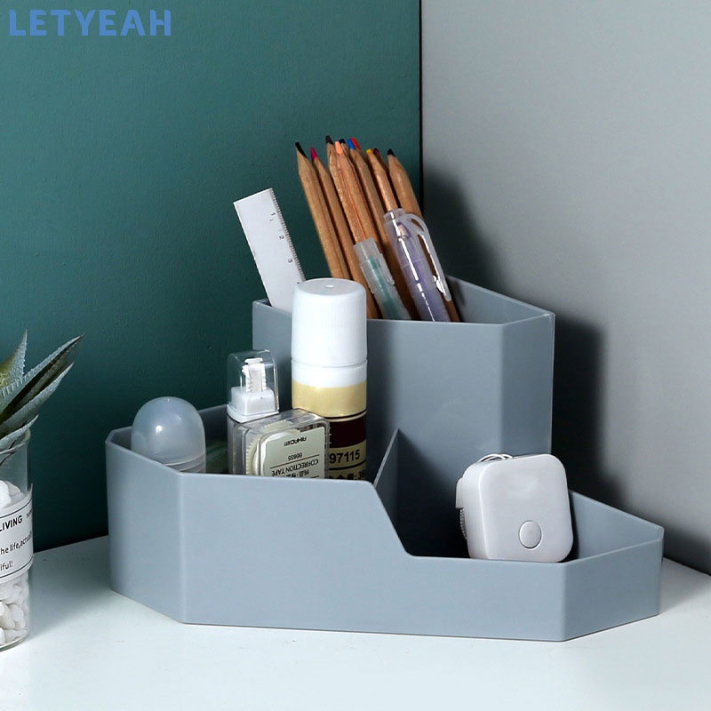 letyeah desktop storage kotak make up kotak penyimpanan alat tulis / rak kosmetik kotak organizer sudut