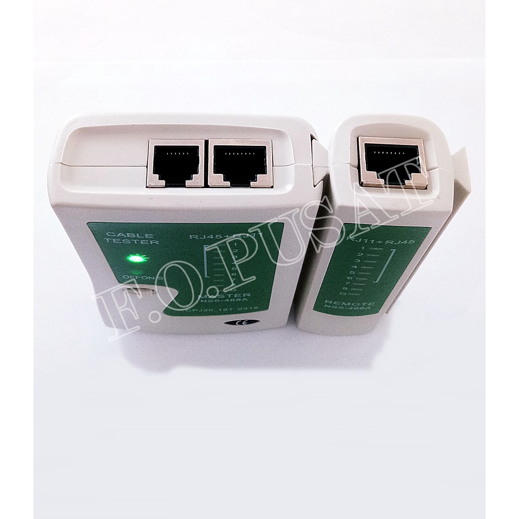 Lan Tester Alat Penguji Kabel Lan RJ45 Telepon Tester Rj11 + Baterai