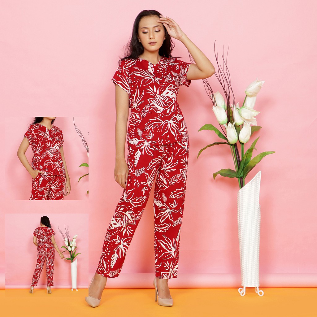 Setelan wanita | Piyama Wanita | One Set Jumbo LD 108 dan 120-setelan-101