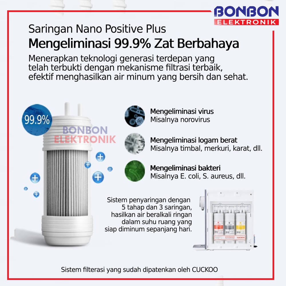 CUCKOO Water Purifier Marvel⁺ CP-M021W Penjernih / Pemurni Air