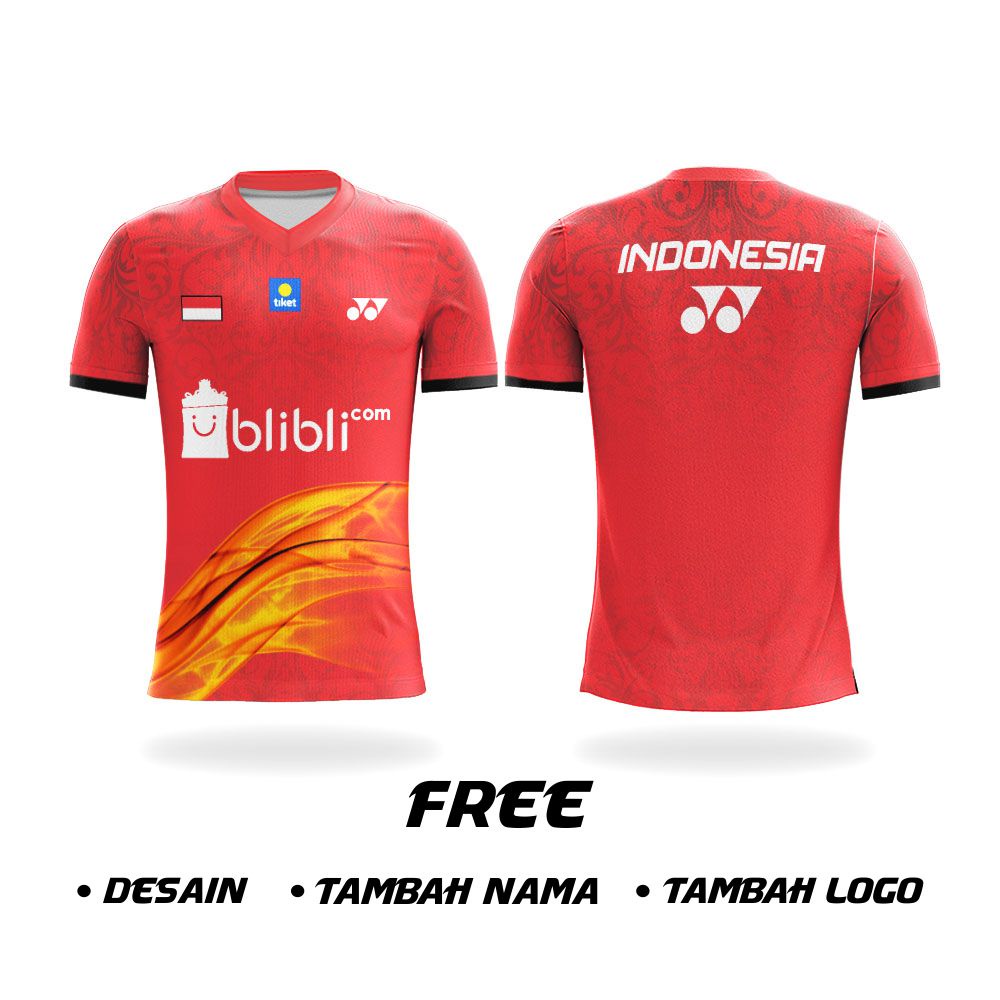 kaos jersey badminton sudirman cup 2021 bulu tangkis pakaian olahraga thomas cup custom full print y