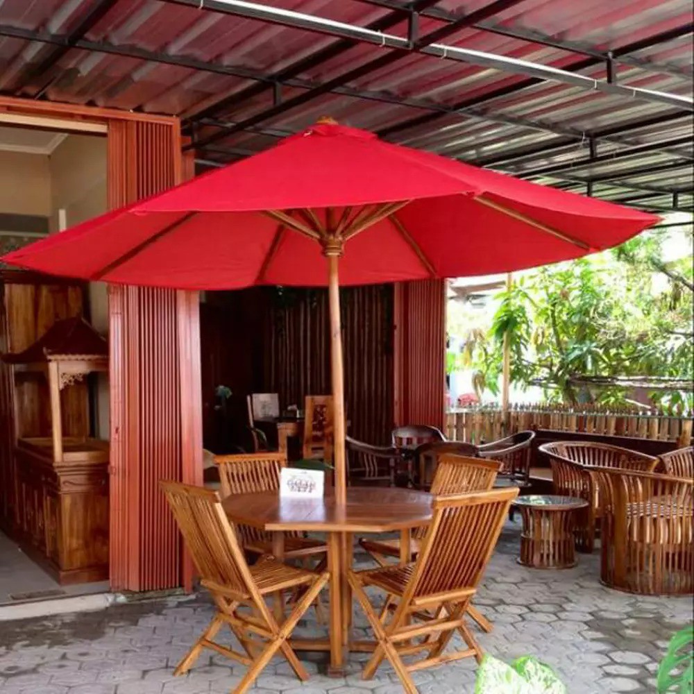 Meja Payung Taman Minimalis Jati