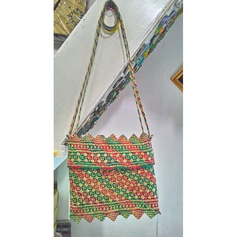 Tas Bordir Tas Anyam Etnik Segi Empat Bukittinggi Bordiran