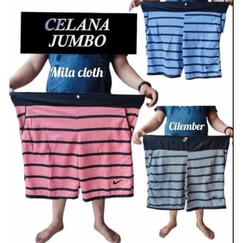 CELANA PENDEK SALUR JUMBO PRIA DAN WANITA BEBYTERRY BIG SIZE XXL XXXL