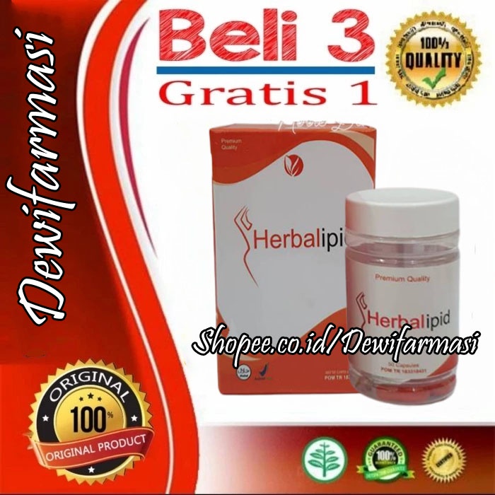 Herbalipid Slimming Original Capsule Asli 100% Herbal Obat Pelangsing Penurun Berat Diet Badan Ampuh