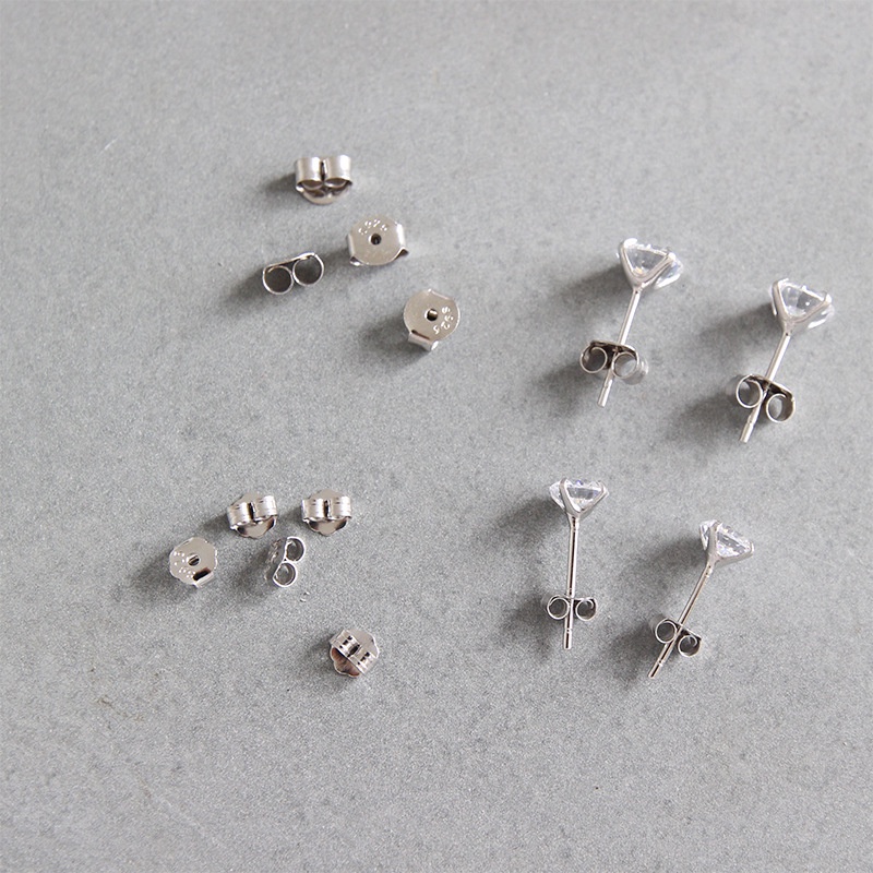 Roselife 10pcs Stopper Belakang Anting Tusuk S925 Silver Hypoallergenic Pengganti