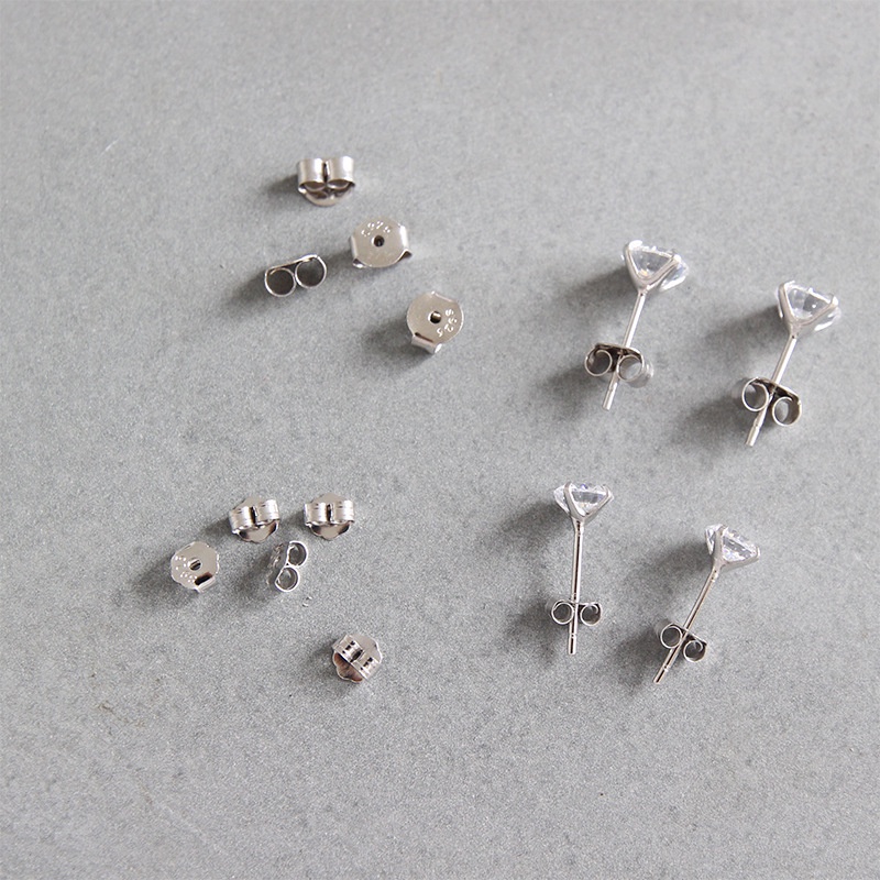 Magic789 10pcs / Set Stopper Belakang Anting Tusuk Silver S925 Hypoallergenic Pengganti